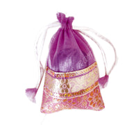 SMALL ORGANZA POUCH WITH 2 BORDER