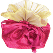 SATIN POUCH WITH NET