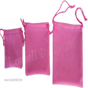 PINK VELVET JEWELERY POUCH