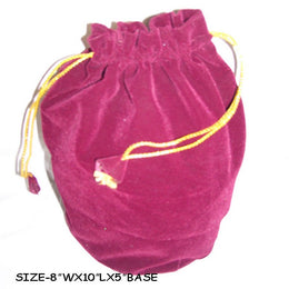 ROUND BASE PLAIN VELVET DRAWSTRING POUCH