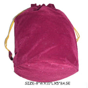 ROUND BASE PLAIN VELVET DRAWSTRING POUCH