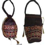 EMBROIDERED BORDER DRAWSTRING POUCH