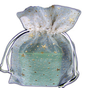 LARGE SIZE STAR PRINT ORGANZA POUCH