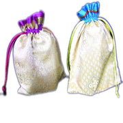 BROCADE SILK DRAWSTRING POUCH