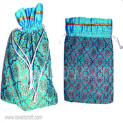 BROCADE SILK DRAWSTRING POUCH