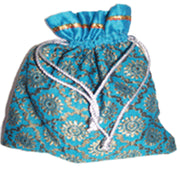 BROCADE SILK DRAWSTRING POUCH