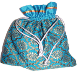 BROCADE SILK DRAWSTRING POUCH