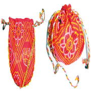 BANDHANI PRINT DRAWSTRING POUCH