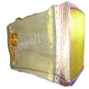 SQUARE BASE ORGANZA POUCH  BORDER