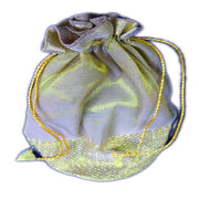 MEDIUM SIZE ORGANZA POUCH WITH GOLDEN NET
