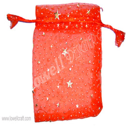 MEDIUM STAR PRINT ORGANZA POUCH