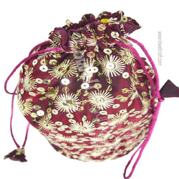 LARGE SEQUENCE DRAWSTRING GIFT POUCH