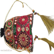 EMBROIDED BORDER ORGANZA POUCH