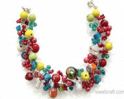 MULTICOLOR GLASS BEAD BRACELET