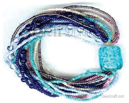 MULTI STRAND GLASS BEAD BRACELET