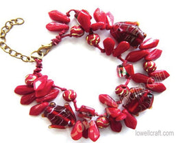 TWO STRAND GLASS BEAD BRACELET