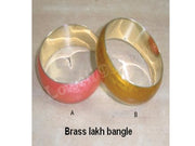 LACKH BANGLE WITH METAL