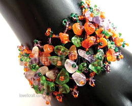 UNCUT GLASS BEADS BRACELET