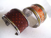 METAL CUFFLINK WITH LEATHER