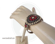 BRASS CUFFLINK WITH STONE