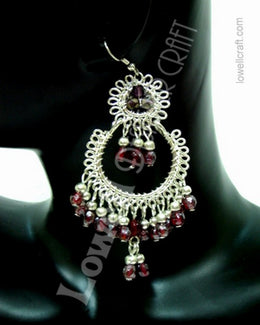 METAL BEADED EARRING