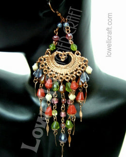 MULTI COLOR BEADED EARRINGS