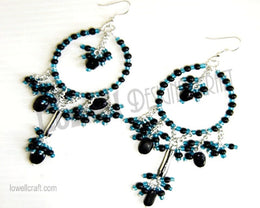 GLASS&SEED BEAD EARRING