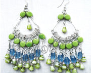 GLASS&SEED BEAD EARRING