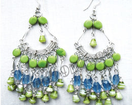 GLASS&SEED BEAD EARRING