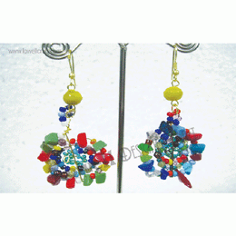 CUTTING STONE EARRING