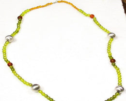 METALGLASS BEADS NECKLACE