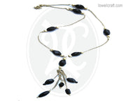 METAL & GLASS BEADS NECKLACE