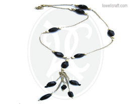 METAL & GLASS BEADS NECKLACE