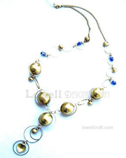 METAL & GLASS BEADS NECKLACE