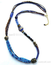 GLASS&SEED BEAD NECKLACE