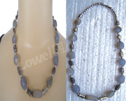GLASS & METAL  BEAD NECKLACE