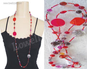 GLASS & METAL  BEAD NECKLACE