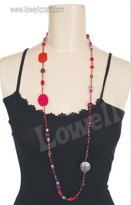 GLASS & METAL  BEAD NECKLACE