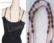 GLASS & SEED BEAD NECKLACE