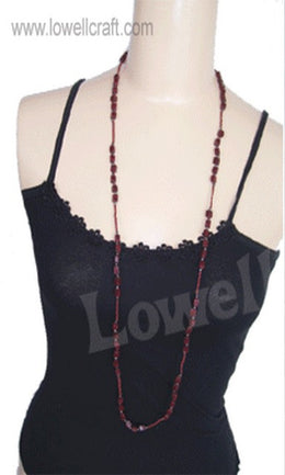 GLASS & SEED BEAD NECKLACE
