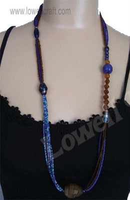 SEED BEAD & GLASS BEADS NECKLACE