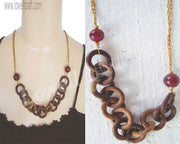 WOODEN RING NECKLACE