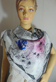 floral print Silk scarf