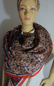 floral print Silk scarf