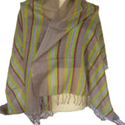 STRIPE DESIGN COTTON SCARF