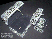 STONE DECORATED  LAC MDF WOOD BOX
