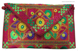 BOHO GYPSY ETHNIC EMBROIDERY CLUTCH