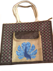 JUTE HANDLOOM  BEACH BAG
