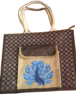 JUTE HANDLOOM  BEACH BAG