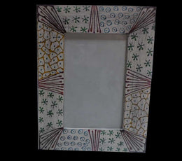 WOODEN PHOTO FRAME HAND PAINTED